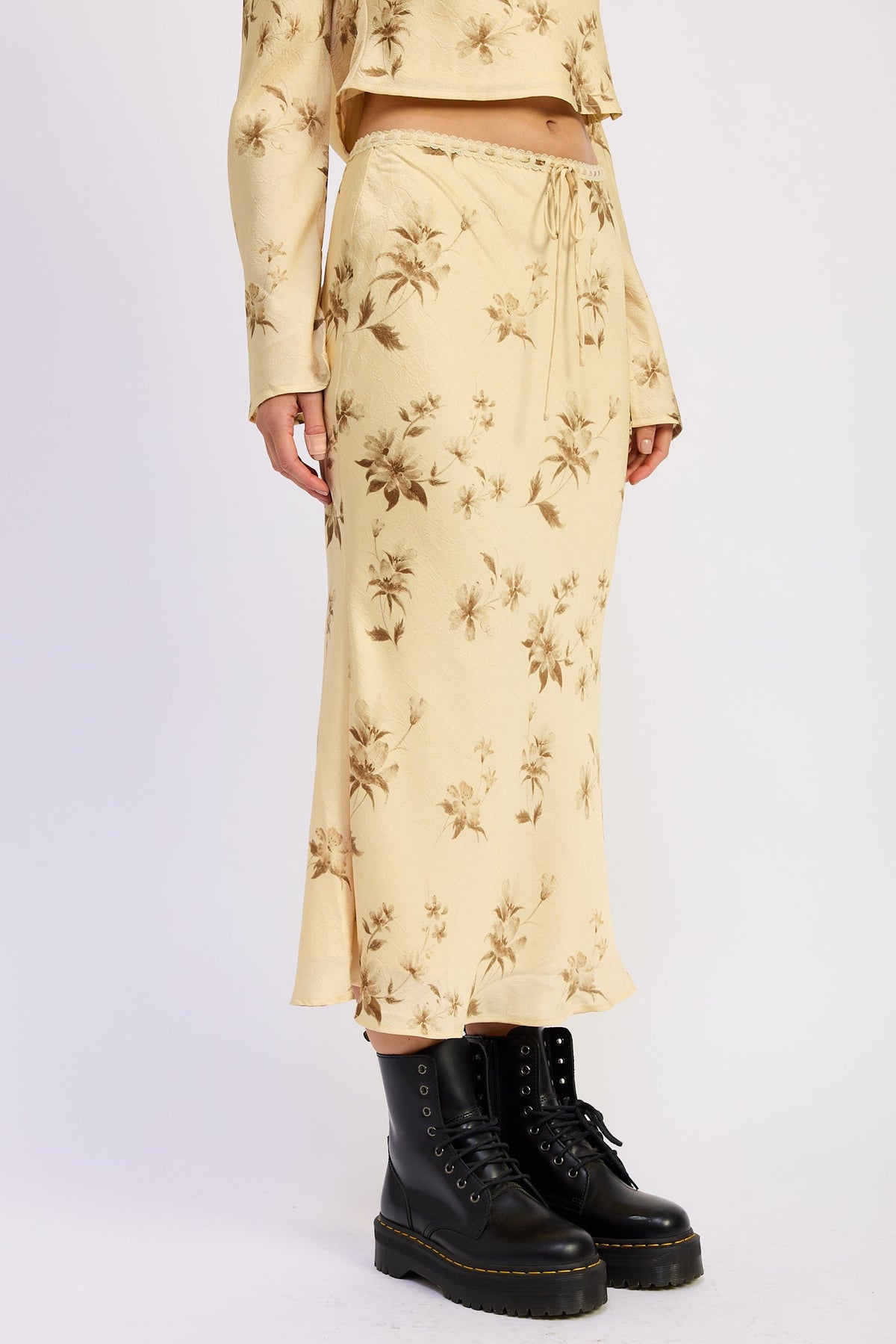 Niamh Bias-Cut Midi Skirt