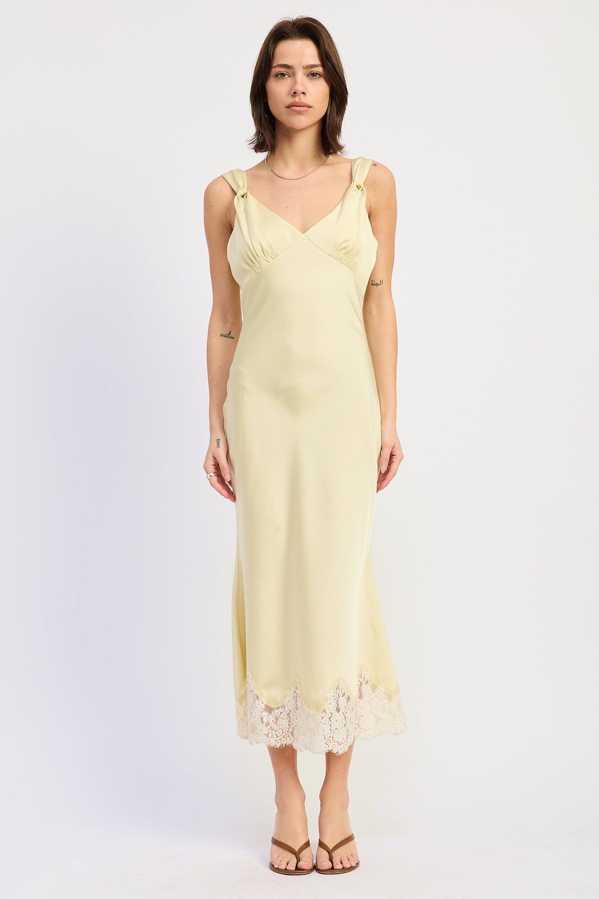 Emery Lace-Detail Midi Dress