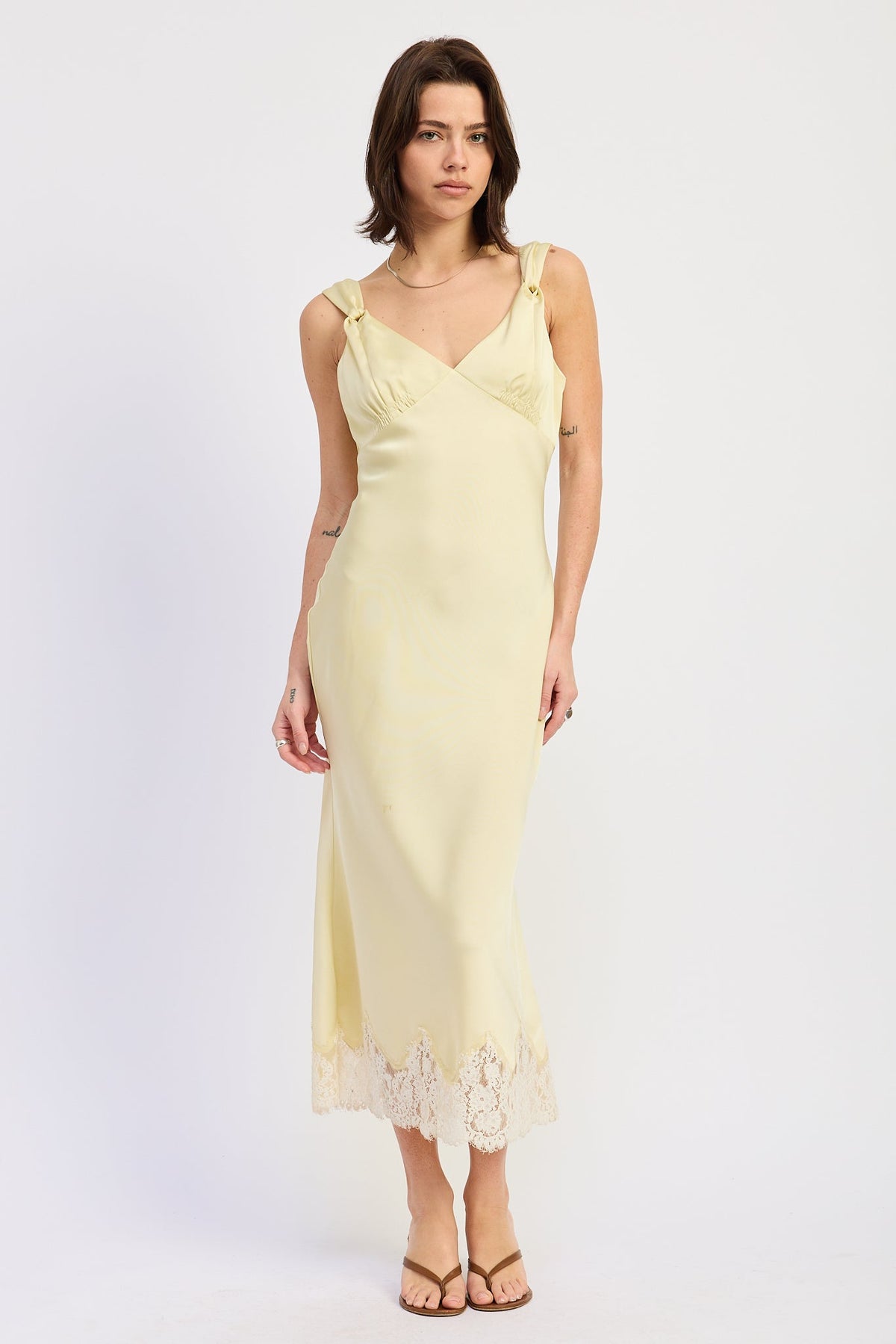 Emery Lace-Detail Midi Dress