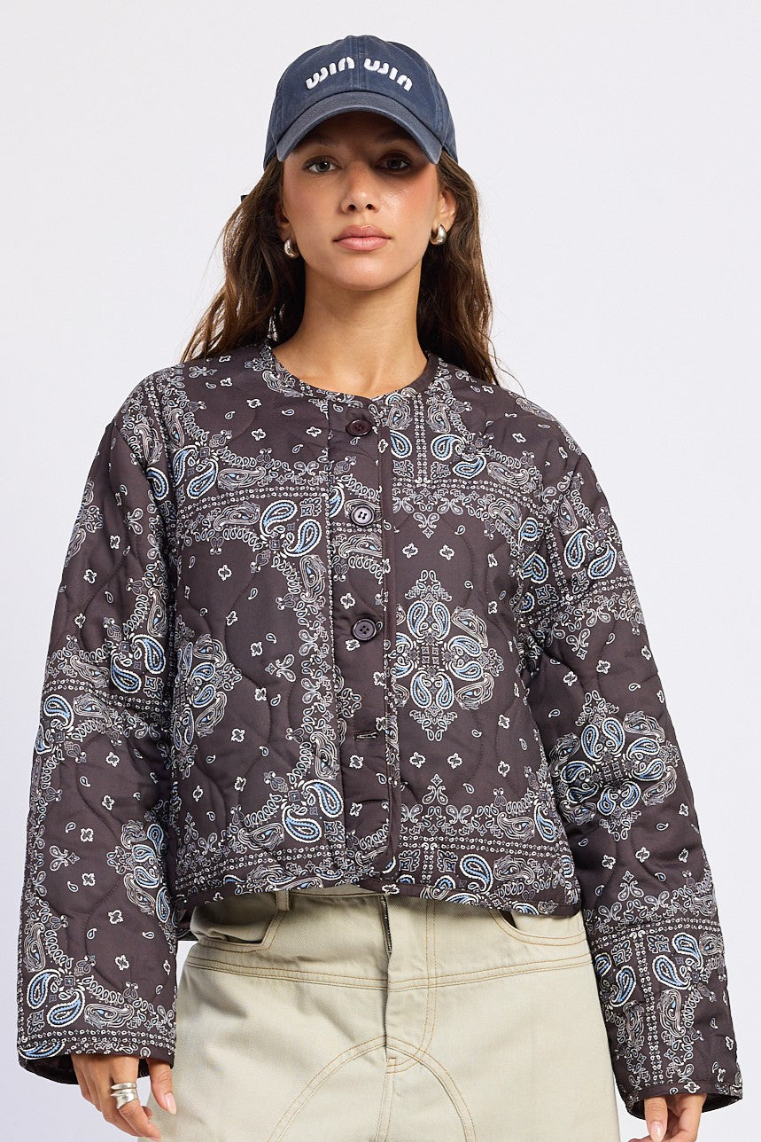 Penelope Quilted Paisley Jacket