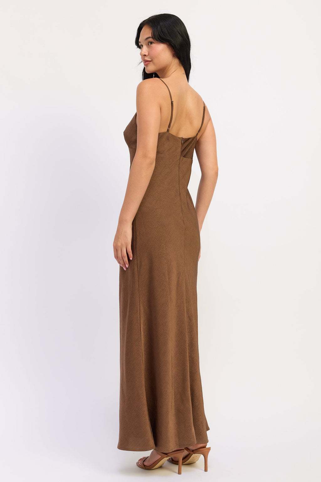 Amara Satin Maxi Dress — additional view 3
