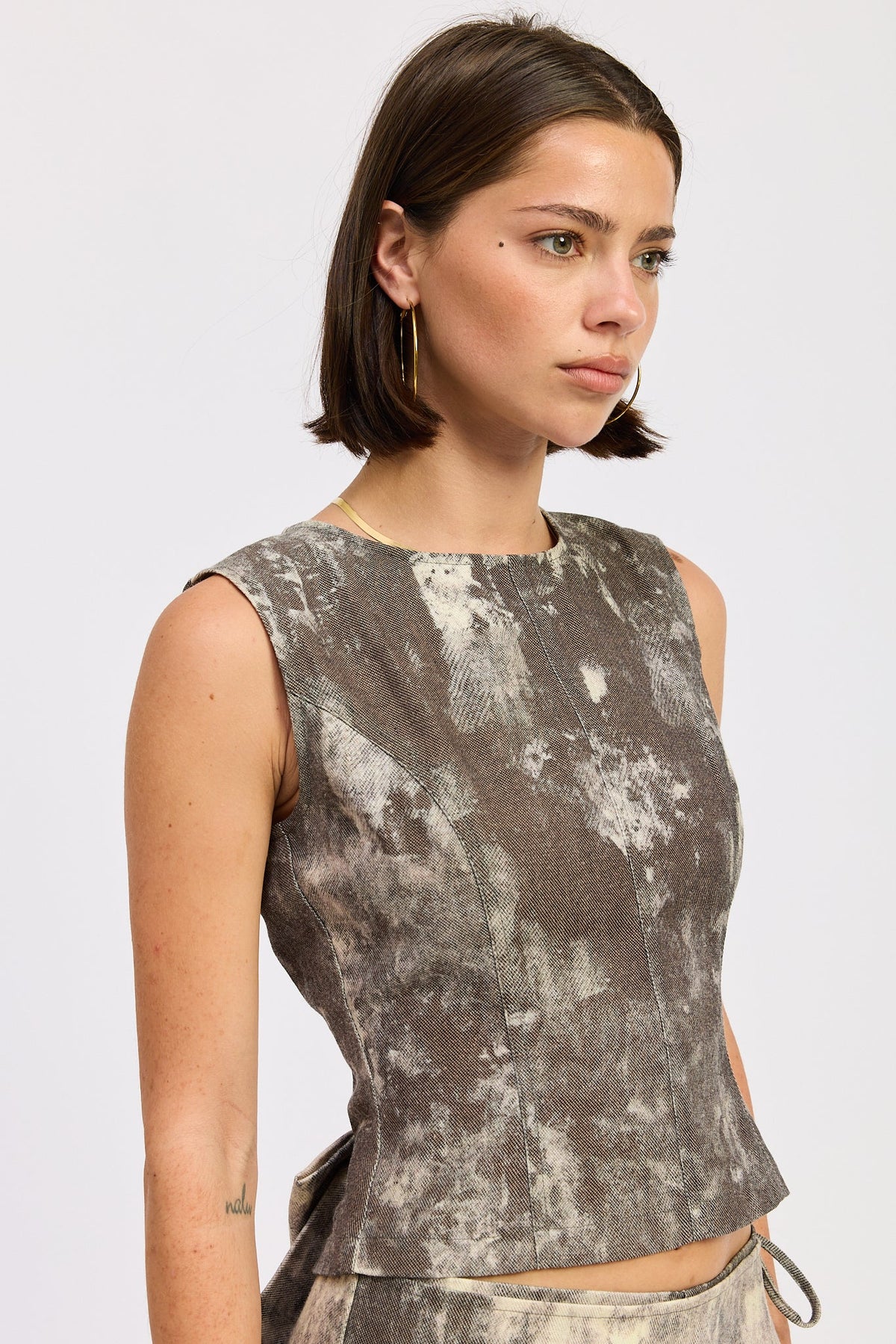Kalani Open-Back Denim Top