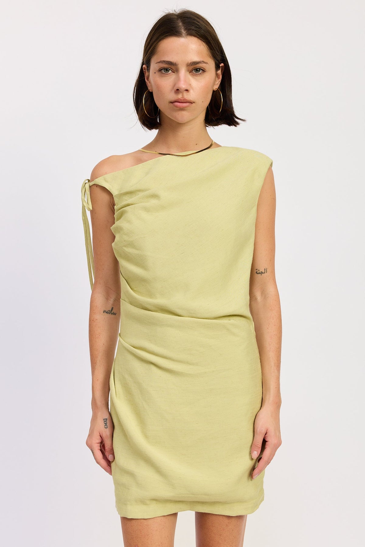 Riven Side-Tie Mini Dress