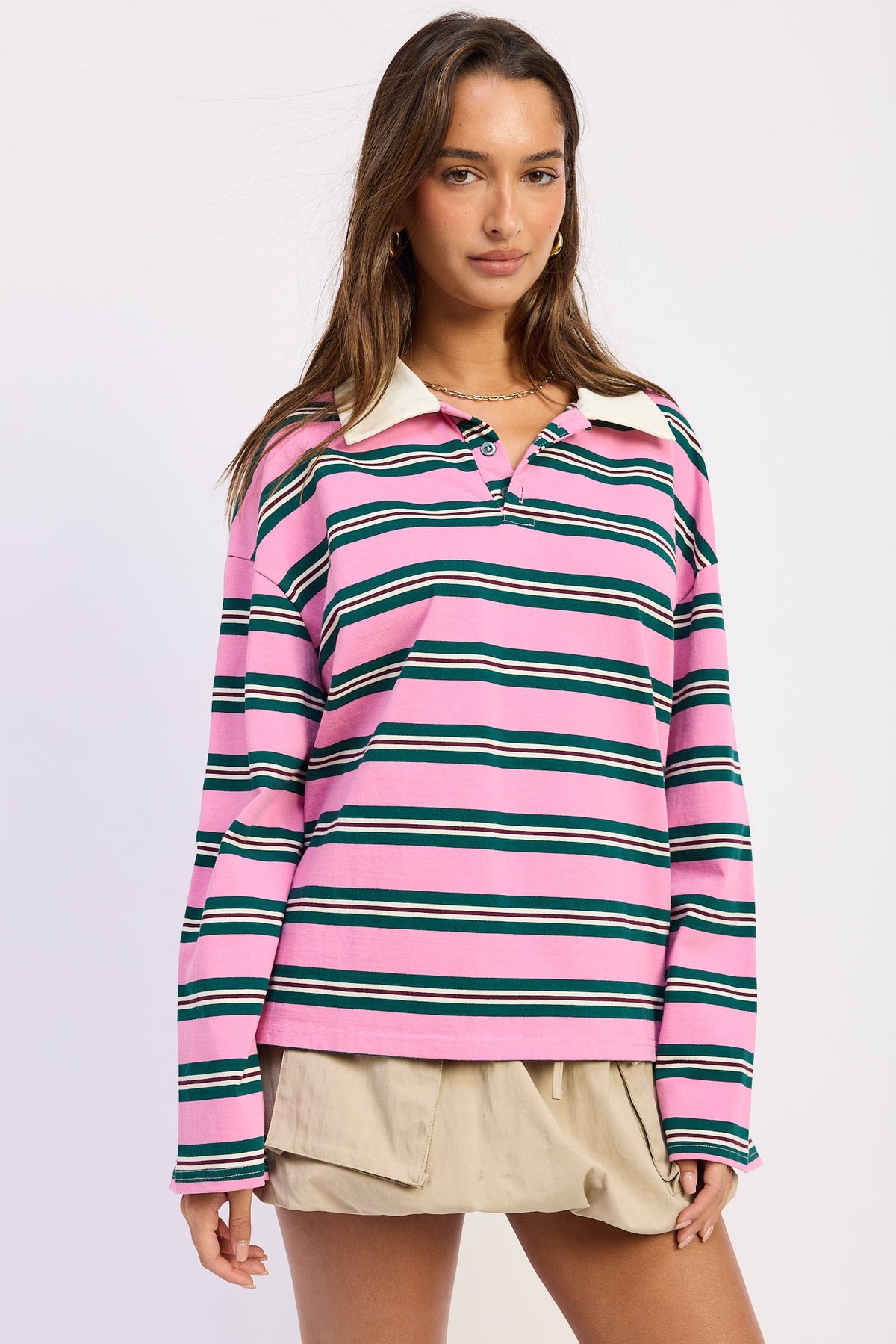 Aviva Oversized Stripe Tee