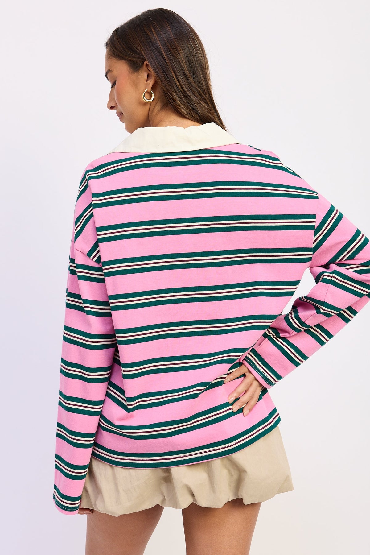 Aviva Oversized Stripe Tee
