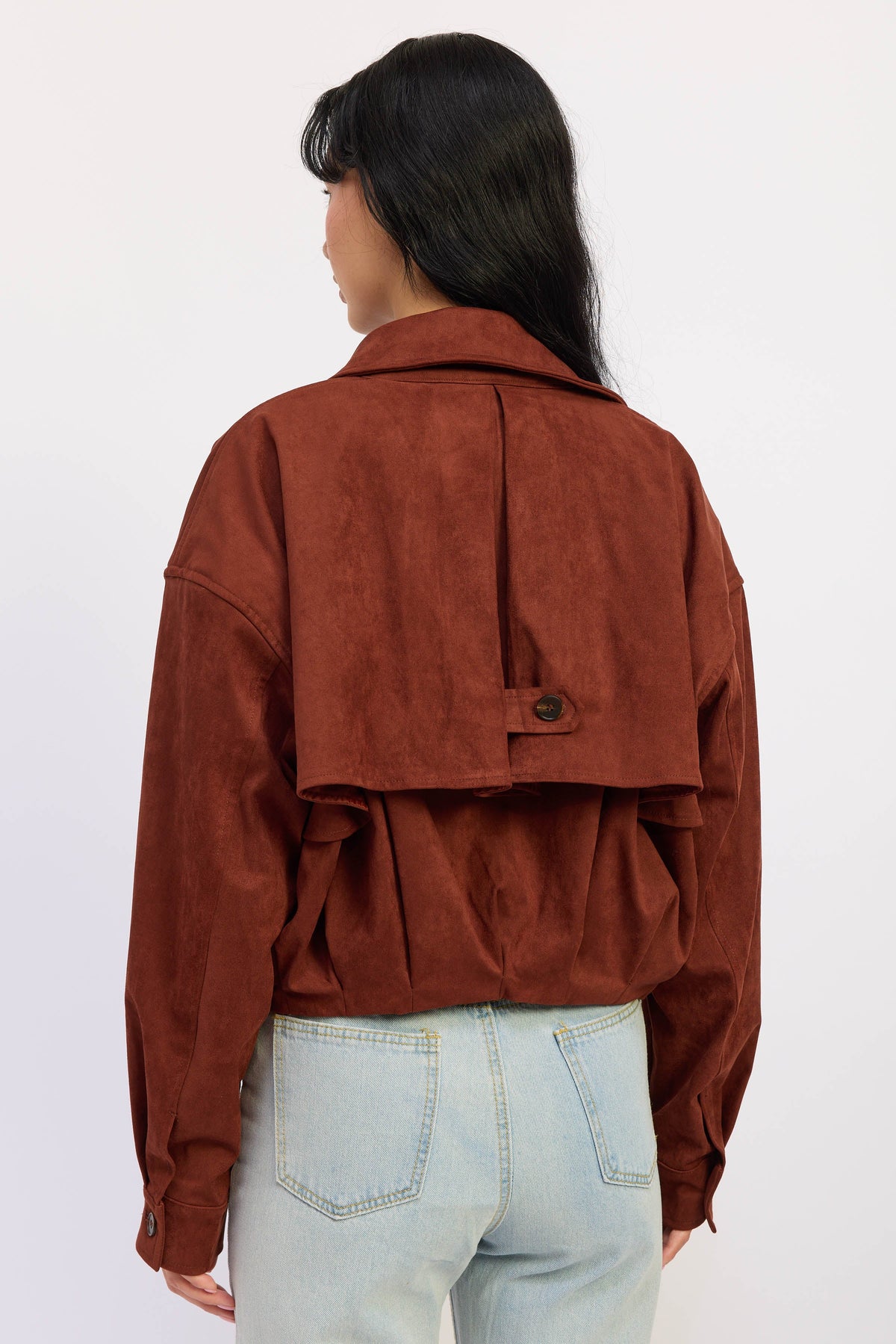 Madison Faux-Suede Trench