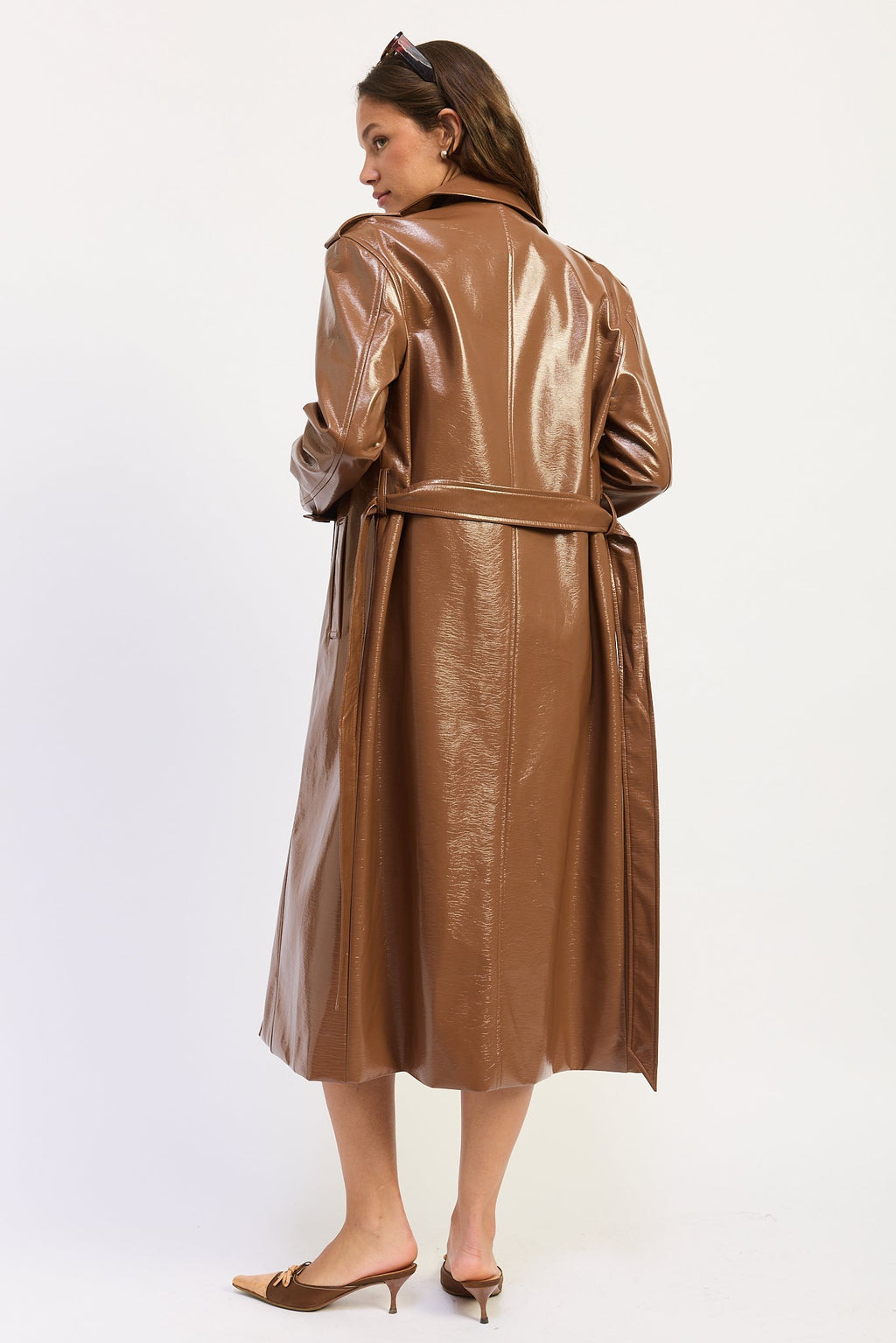 Madelyn Faux-Leather Trench — additional view 6