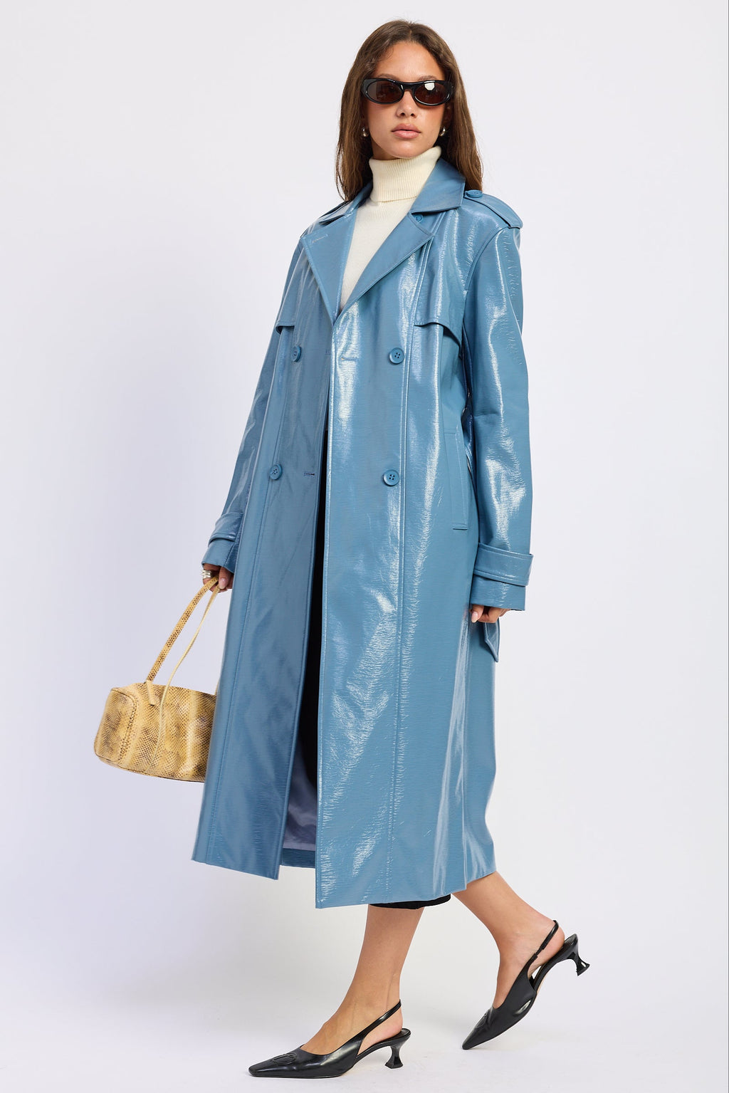 Madelyn Faux-Leather Trench — additional view 2