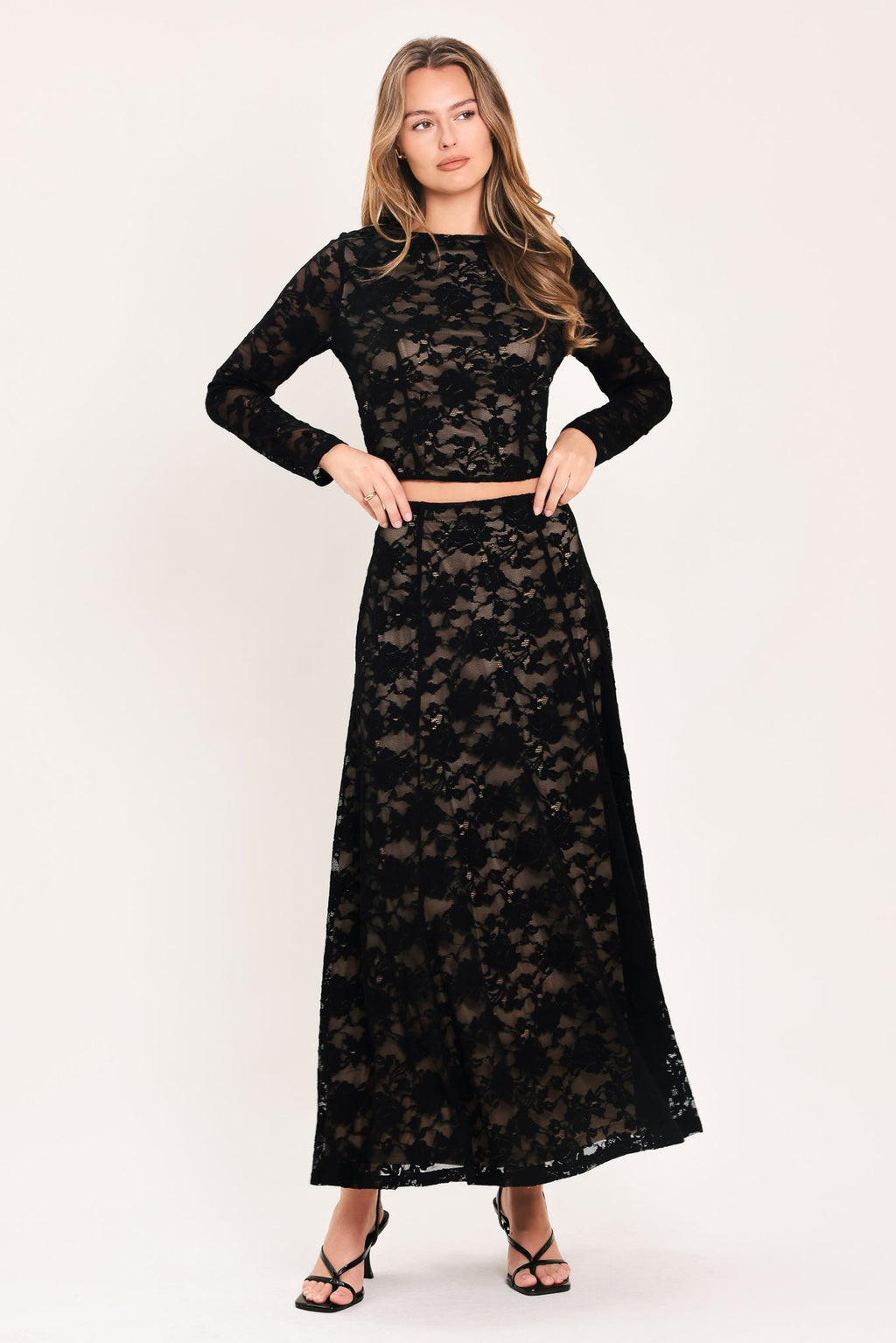 NOIR LACE MOONRISE WOVEN LACE CROP TOP — additional view 4