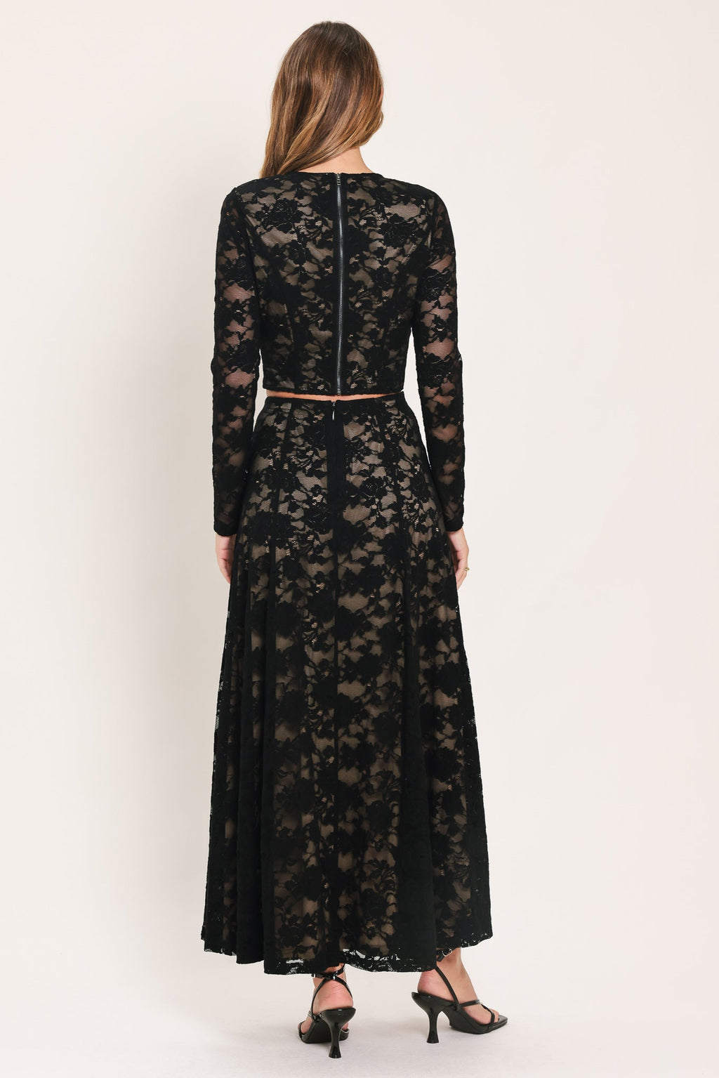 NOIR LACE MOONRISE WOVEN LACE CROP TOP — additional view 7
