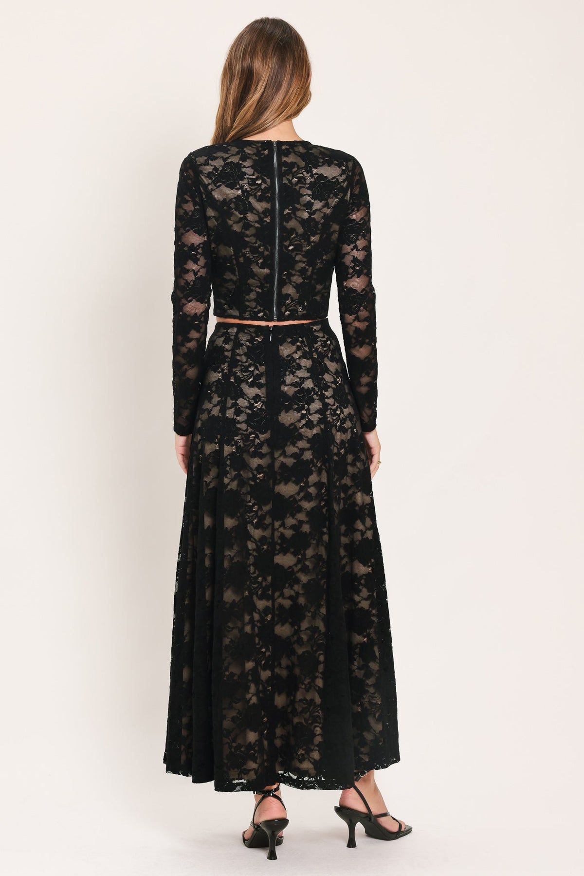 NOIR LACE MOONRISE WOVEN LACE CROP TOP — additional view 7