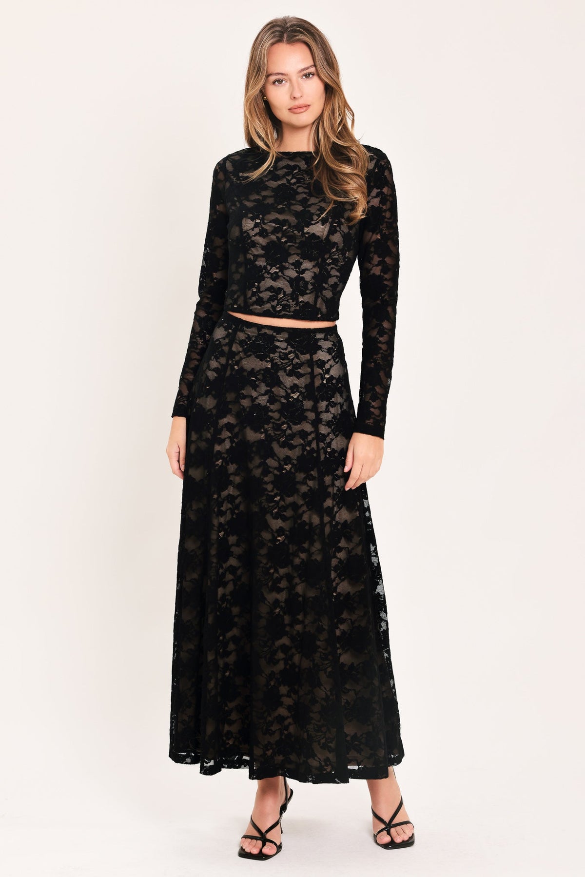NOIR LACE MOONRISE WOVEN LACE CROP TOP — additional view 6