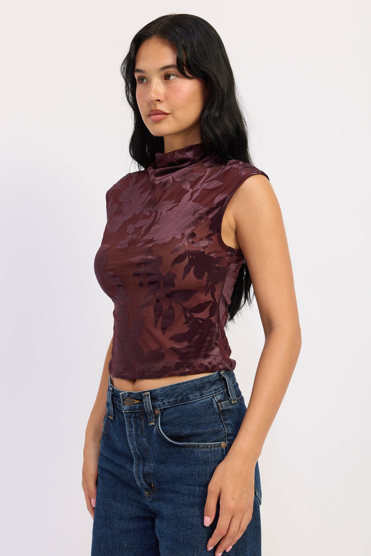 Lucia Mock-Neck Knit Top