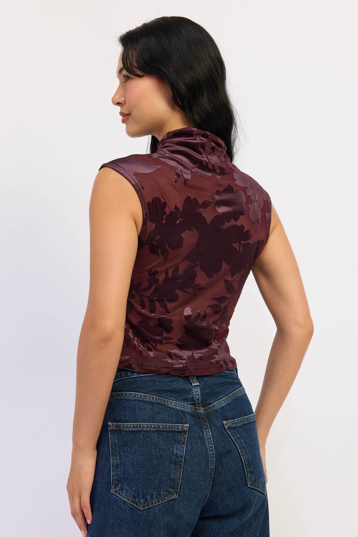 Lucia Mock-Neck Knit Top