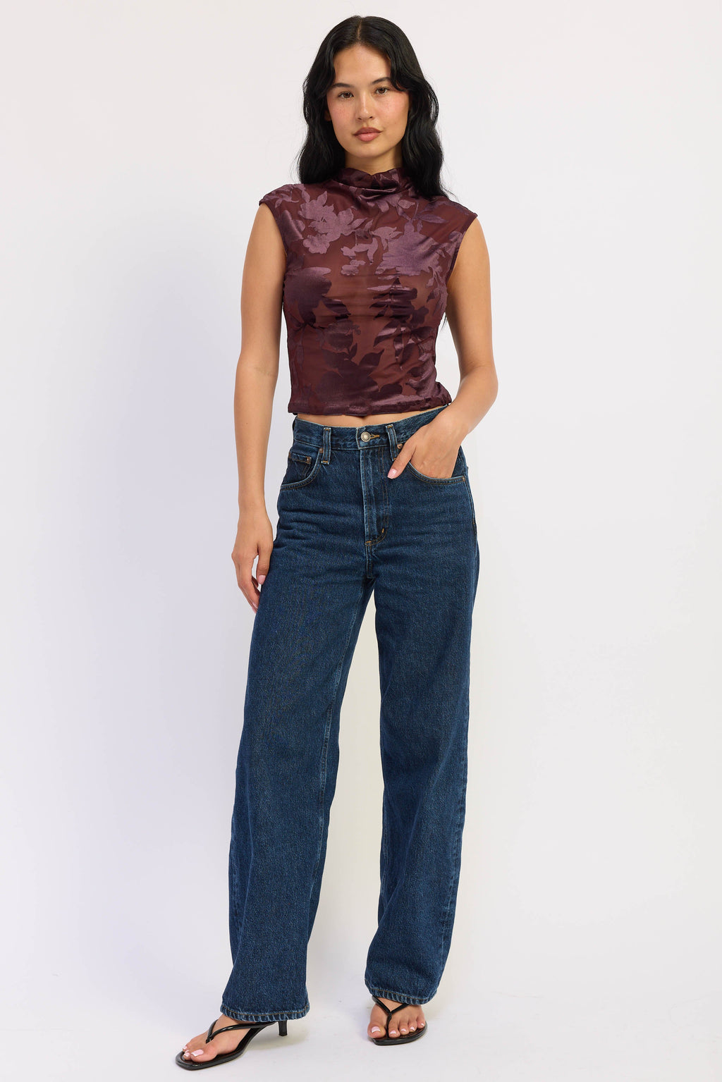 Lucia Mock-Neck Knit Top — additional view 4