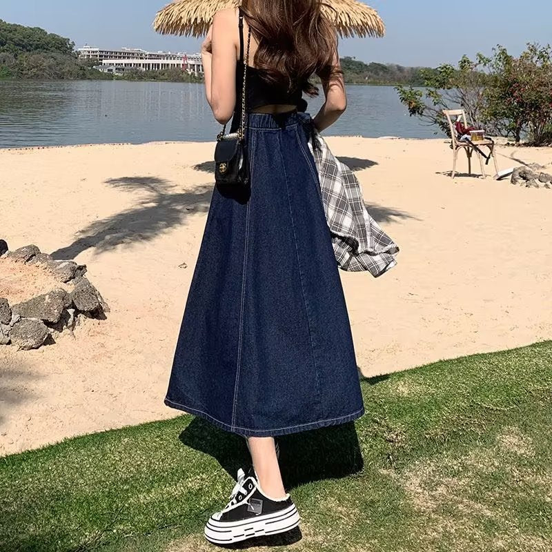 Denim A-Line Midi Skirt — additional view 2