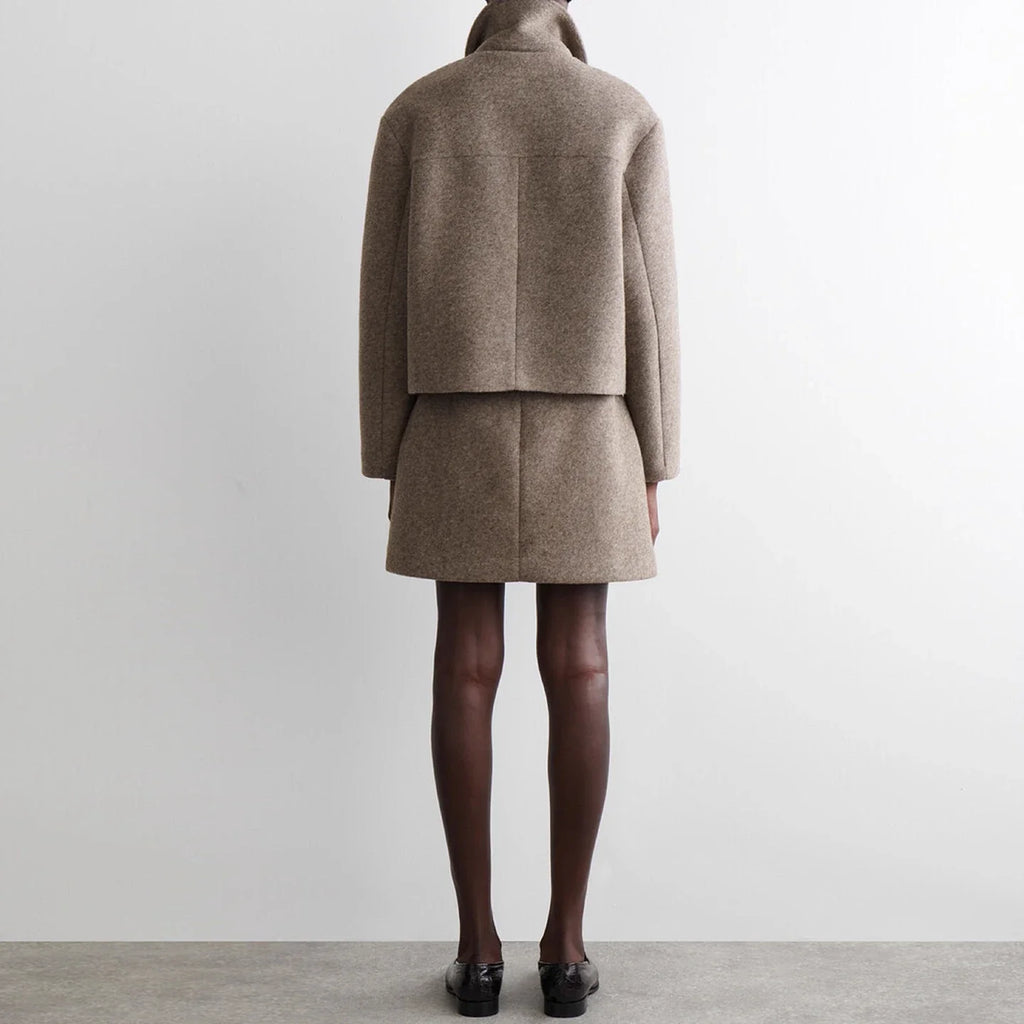 Brown A-Line Midi Skirt — additional view 4