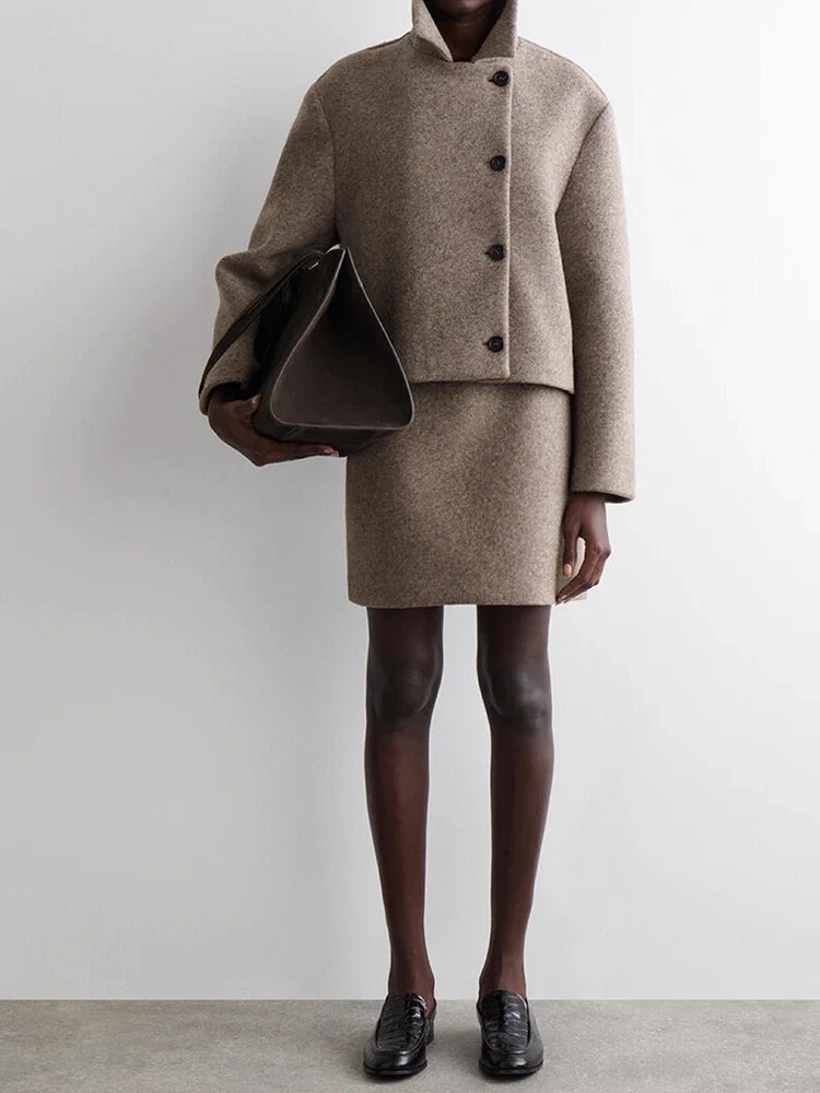 Brown A-Line Midi Skirt — additional view 6