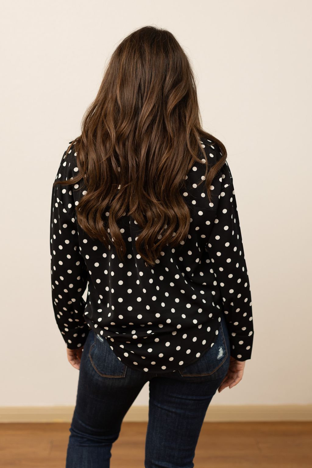 Kathryn Classic Button-Up, Polka-Dot — additional view 8