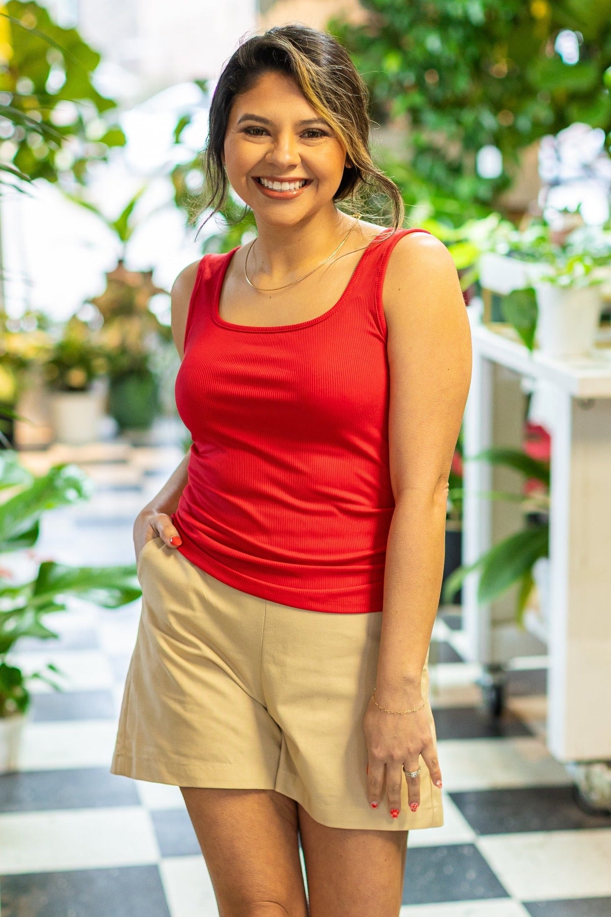 Bella Tank Top, True Red — additional view 10
