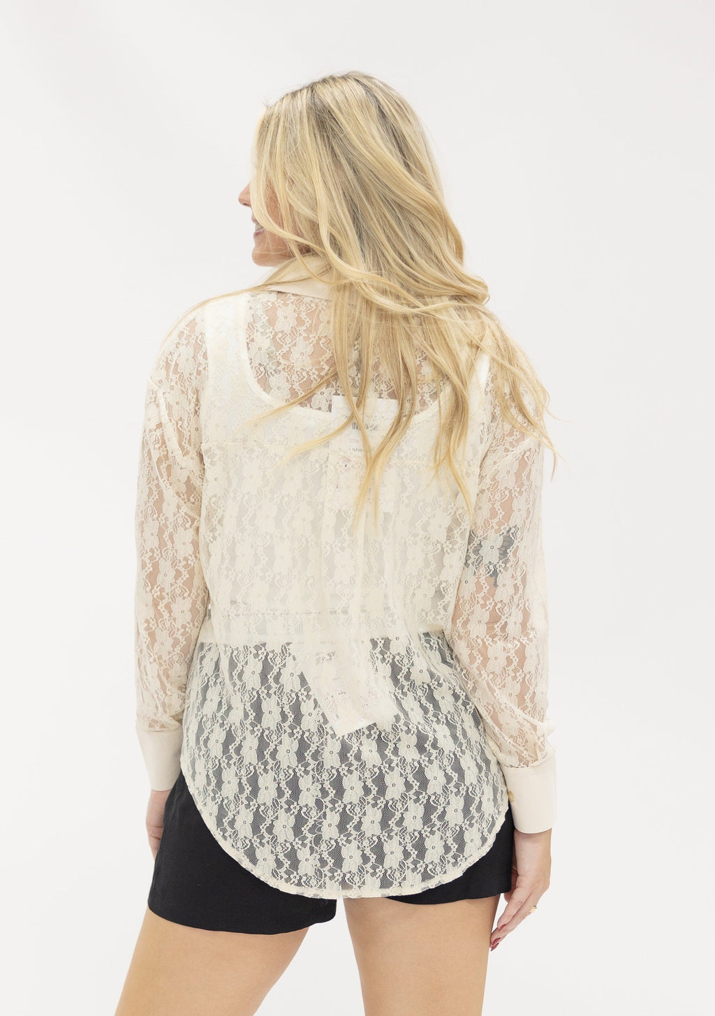 Kathryn Lace Shirt — Ivory — additional view 3