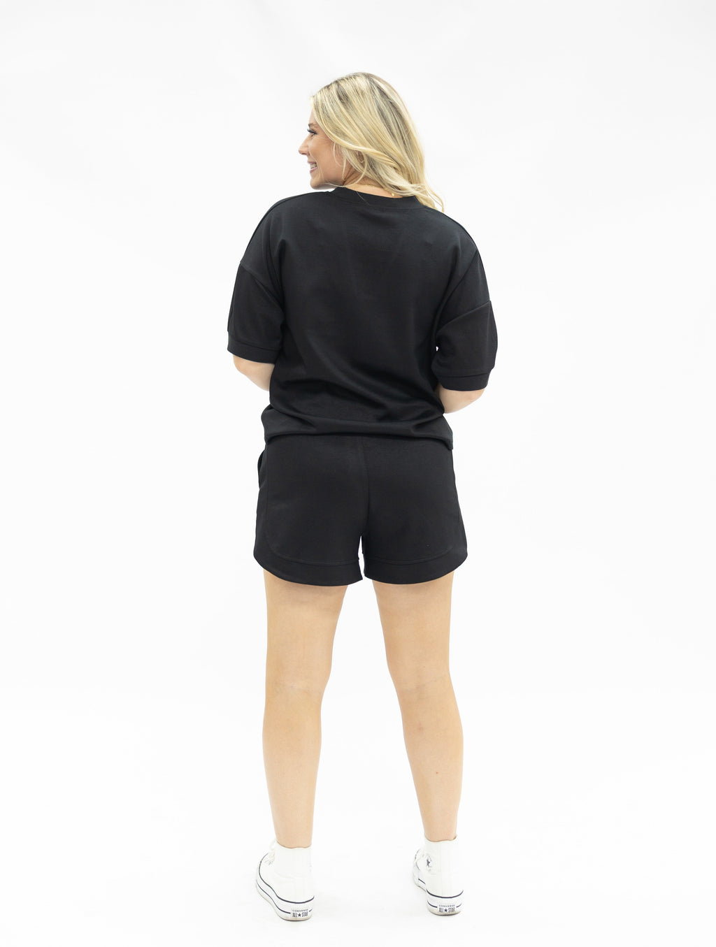 Butter Soft V-Neck Top, Black — additional view 8