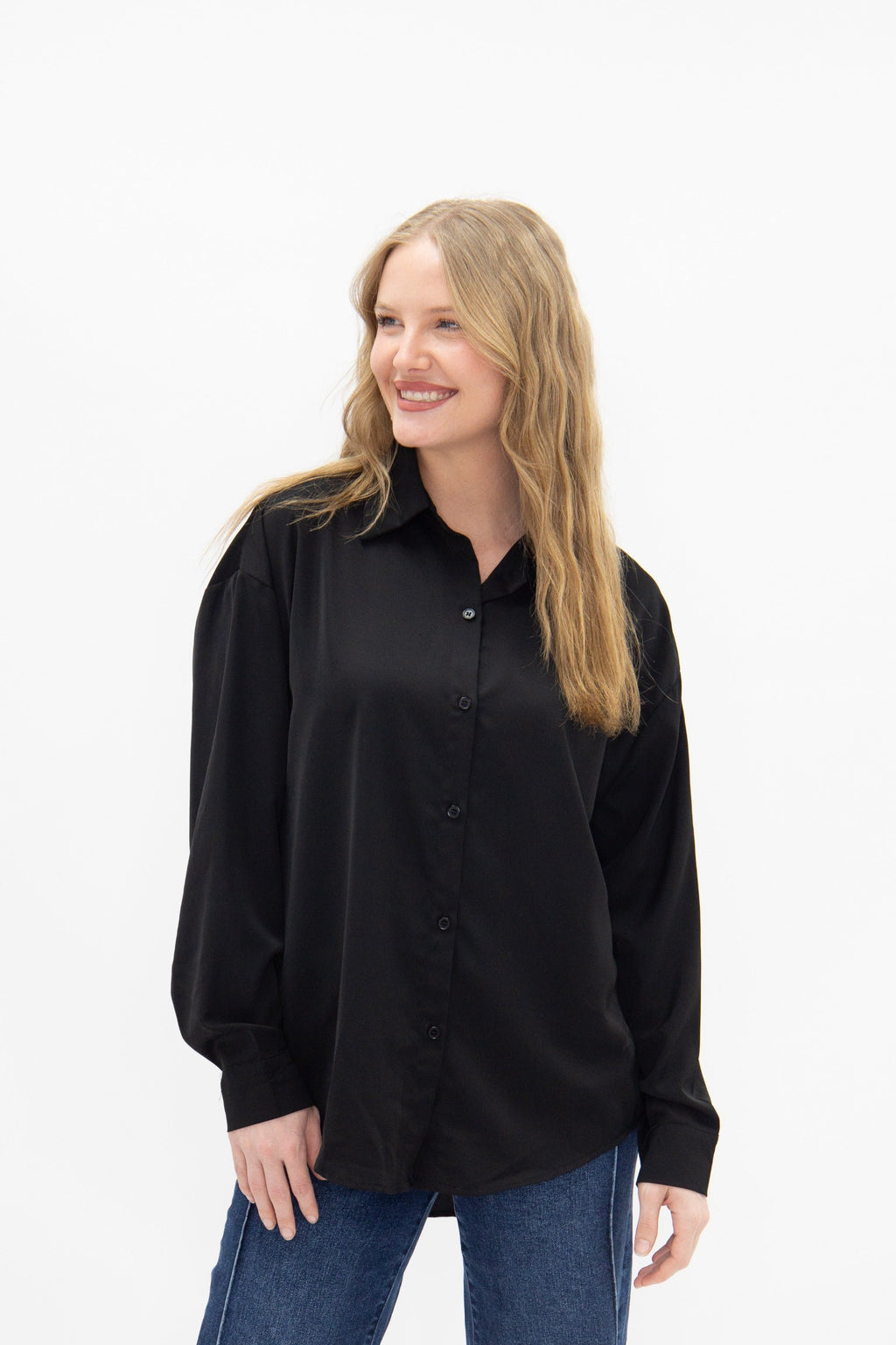 Kathryn Button-Up, Black — additional view 5