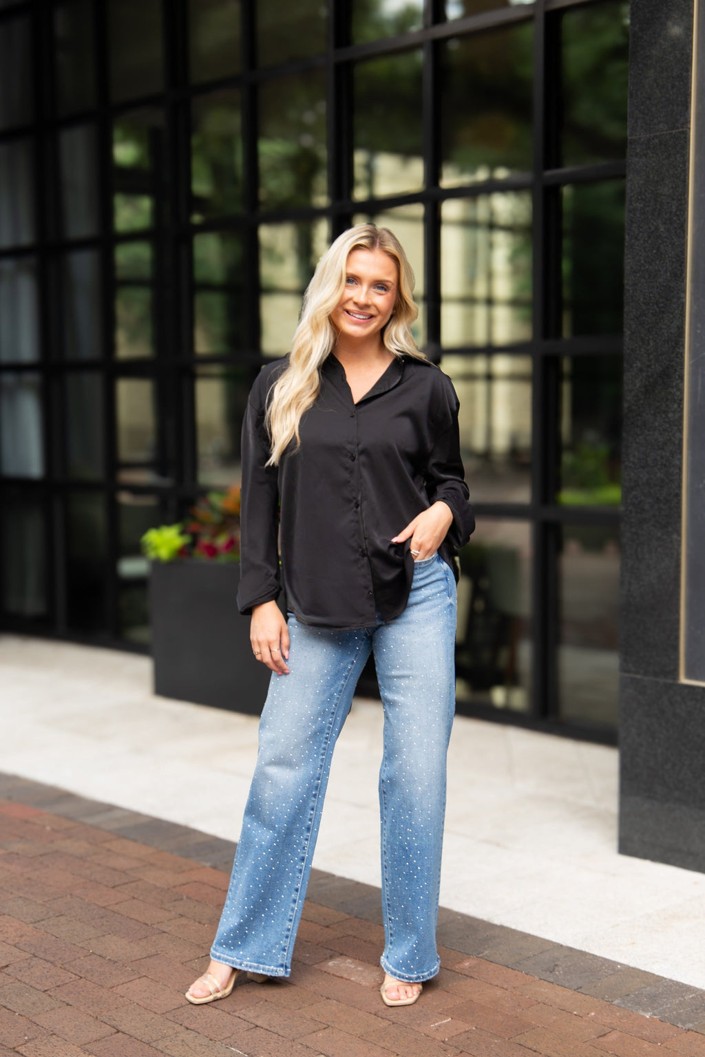 Kathryn Button-Up, Black — additional view 2