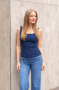 Bella Tank Top, Navy — additional view 4
