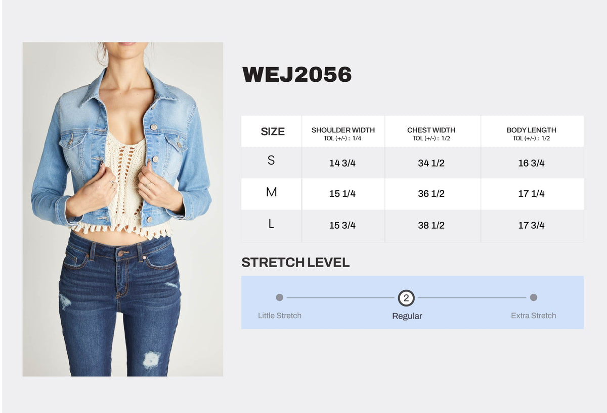 Fitted Basic Crop Denim Jacket — additional view 10