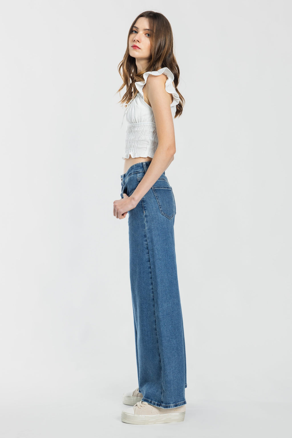 High Rise Super Wide Leg Jeans — additional view 3