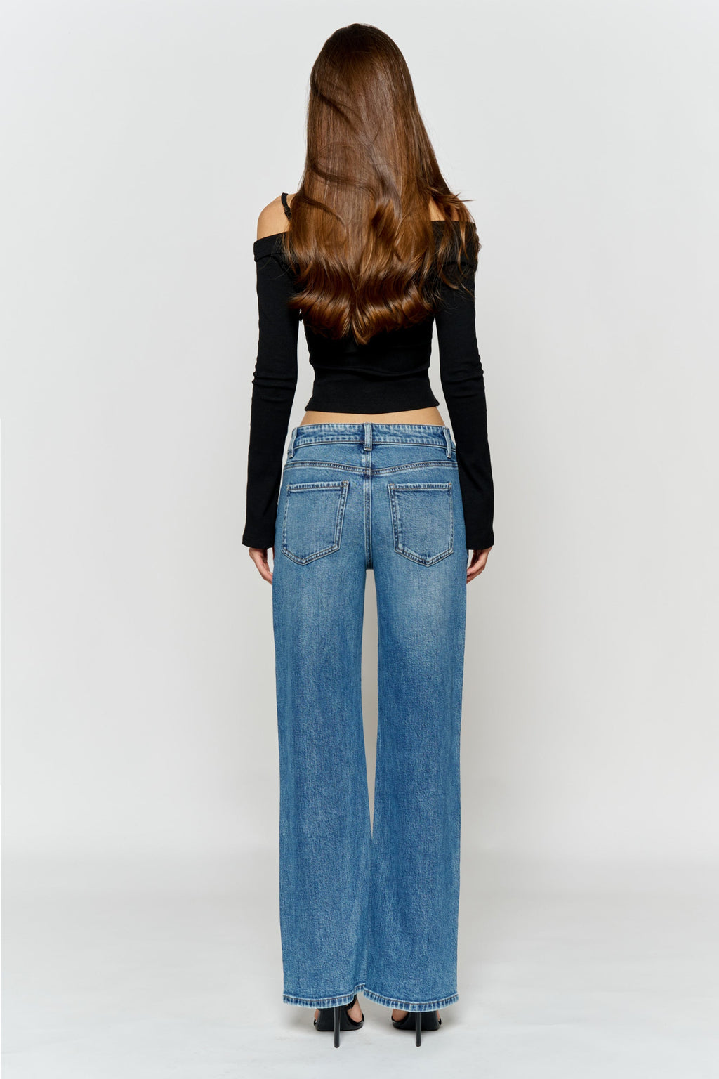 Mid Waist Relaxed Wide Leg Jeans — additional view 8