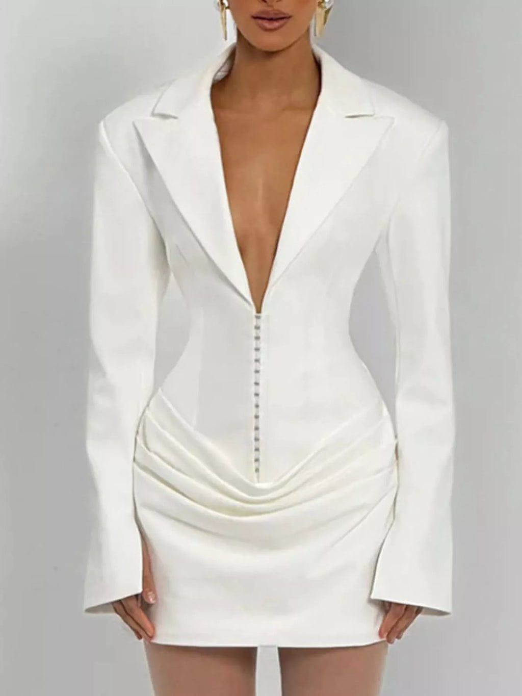 Long-Sleeve Blazer Mini Dress — additional view 22