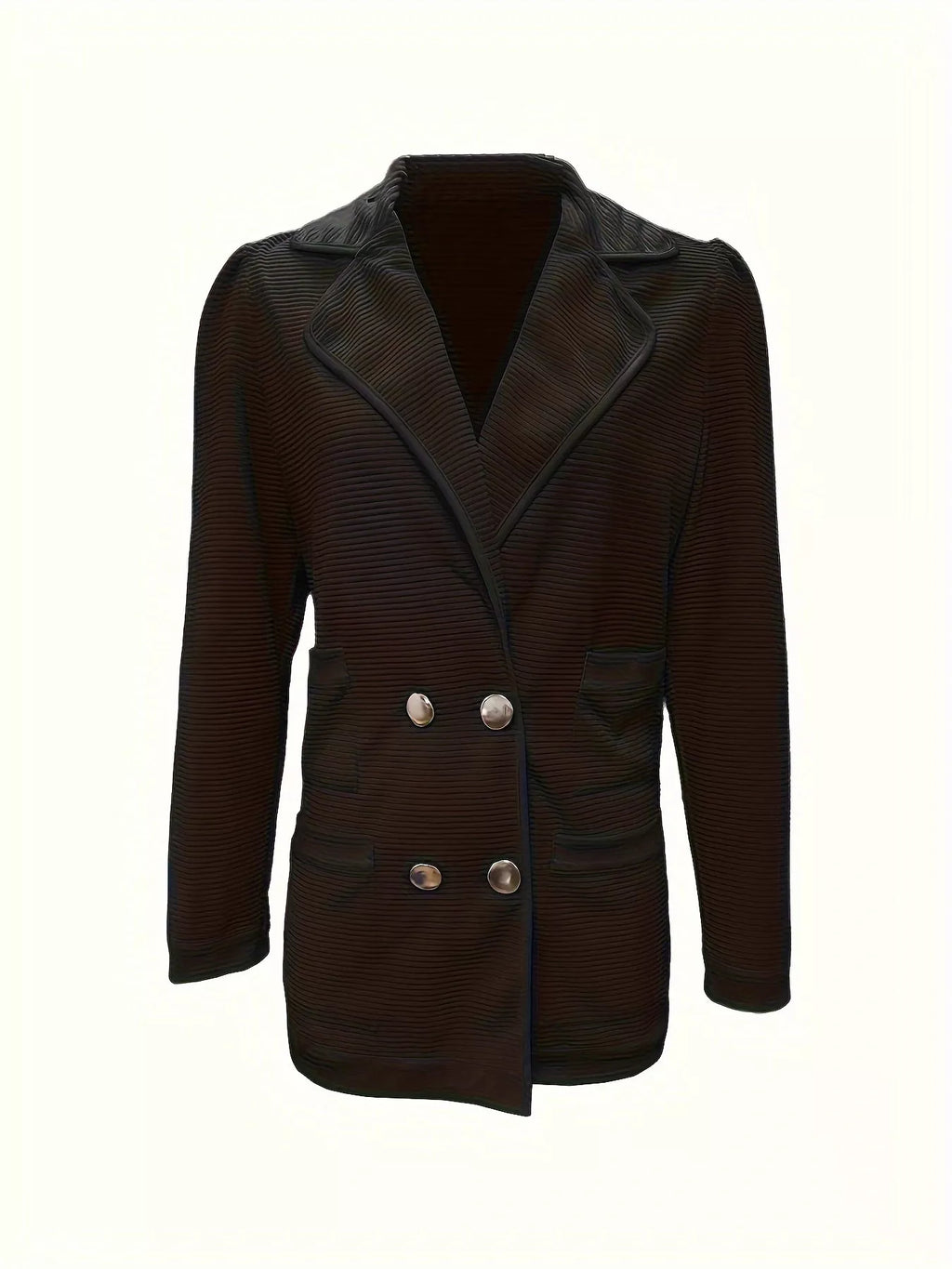 Textured Double-Breasted Blazer — additional view 14