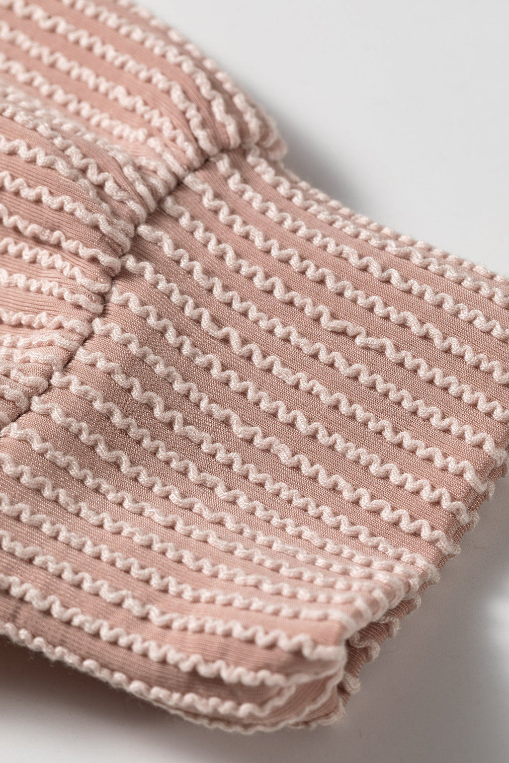 Solid Corded Knit Half Zip Collar Long Sleeve Top — additional view 5