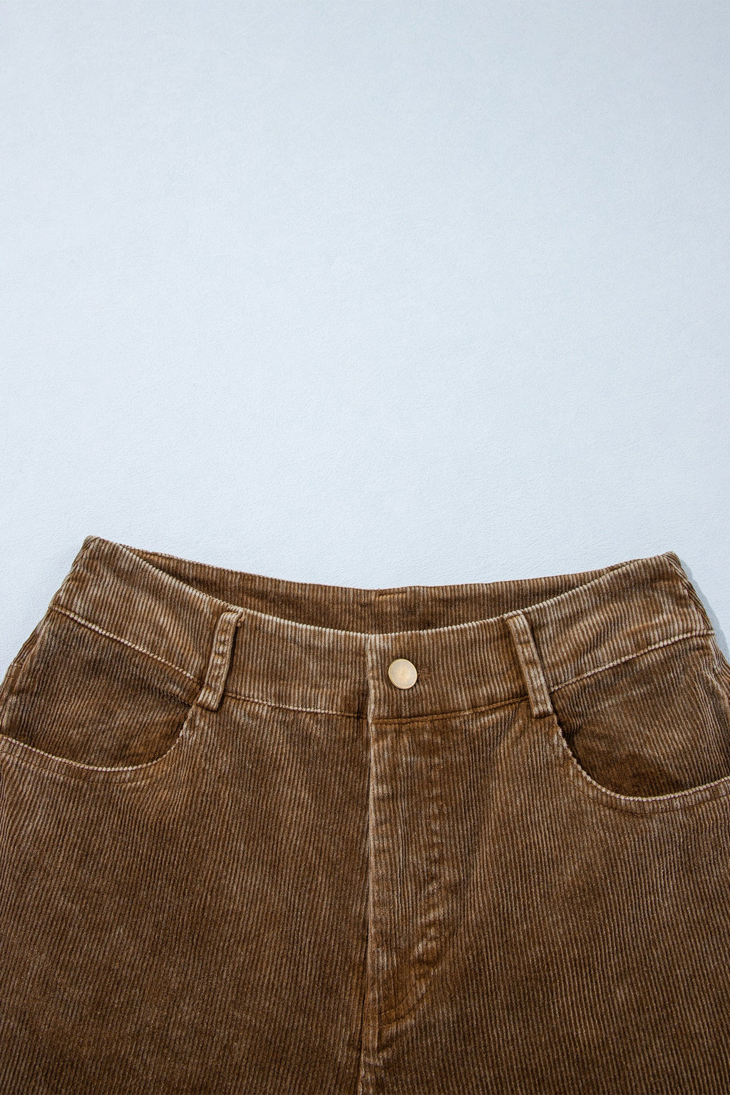 Solid Corduroy Mineral Washed Straight Leg Pants — additional view 4
