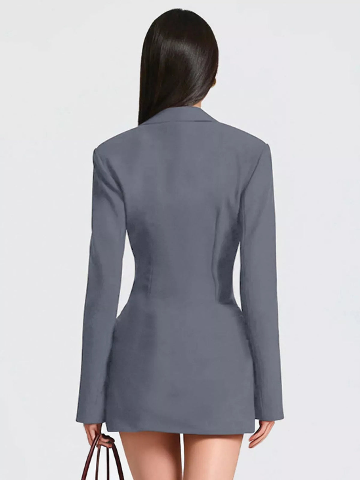 Long-Sleeve Blazer Mini Dress — additional view 13