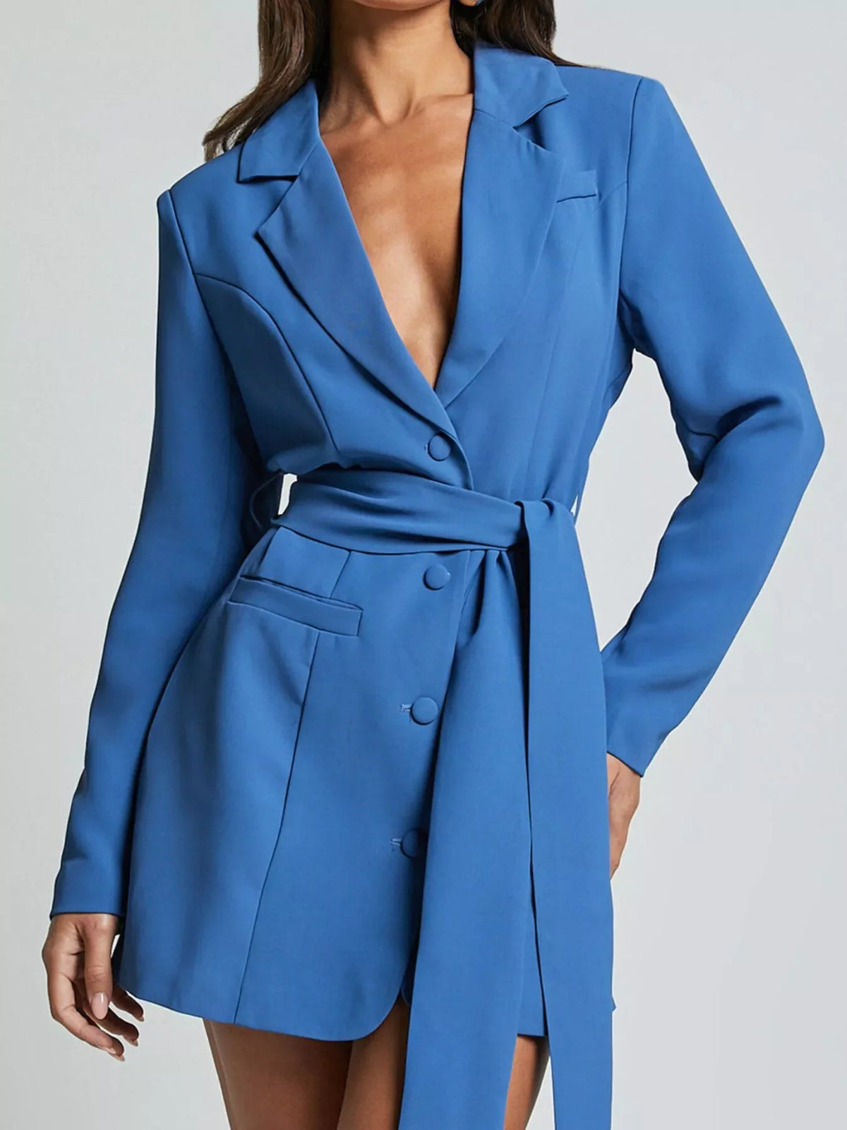 Belted Lapel Blazer