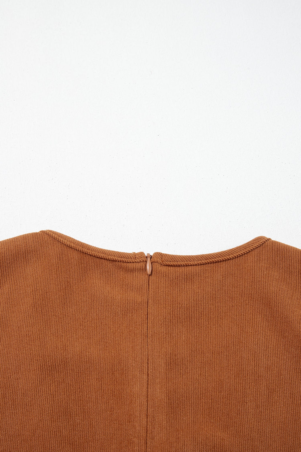 Solid Tie V-Neck Sleeveless Corduroy Romper — additional view 15