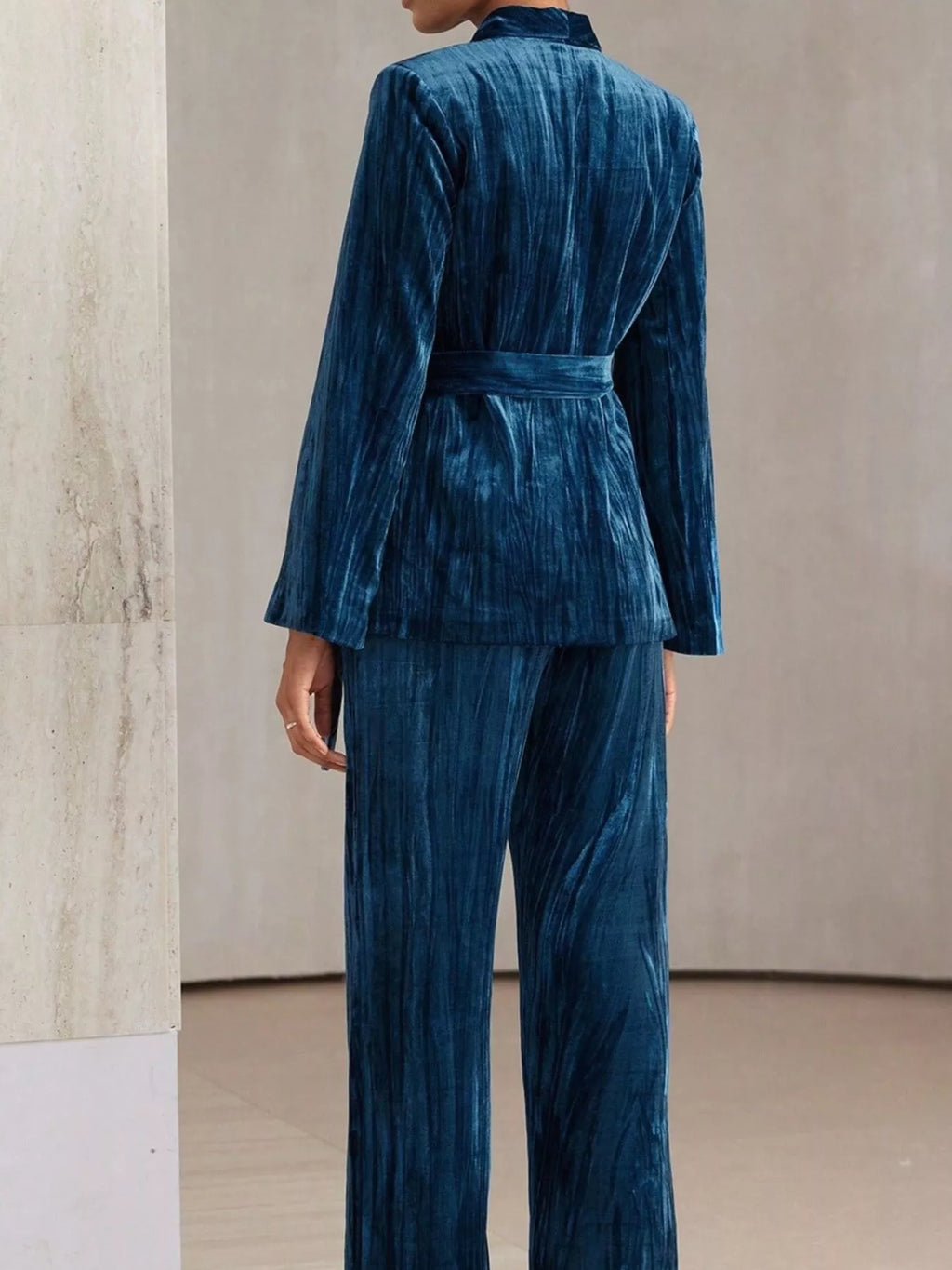 Velvet Belted Suit Set — additional view 11