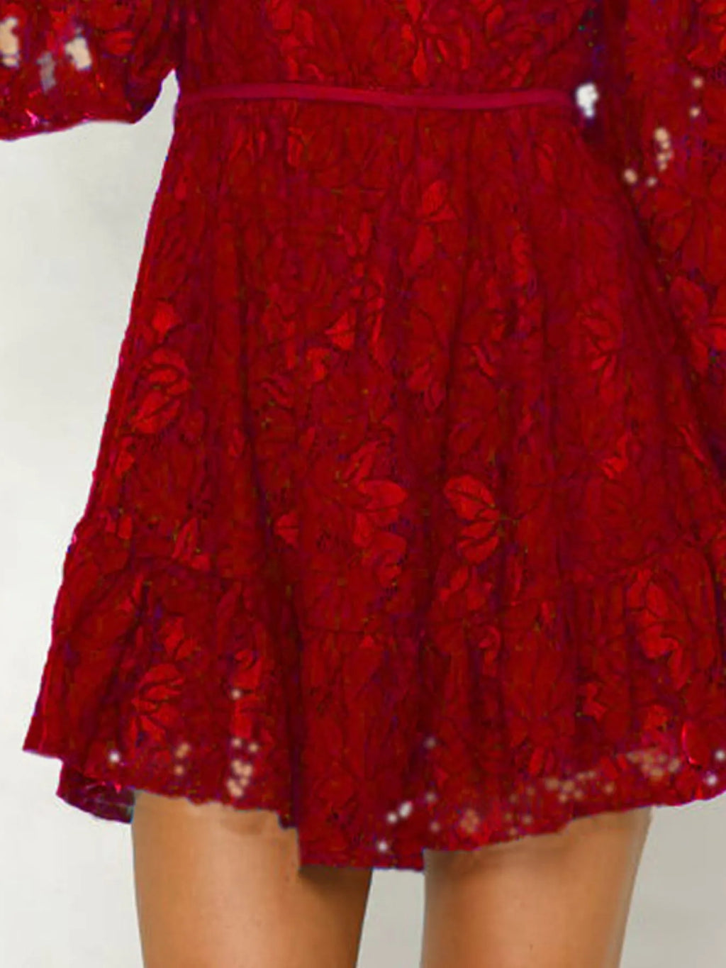 Lace Tie-Detail Mini Dress — additional view 7