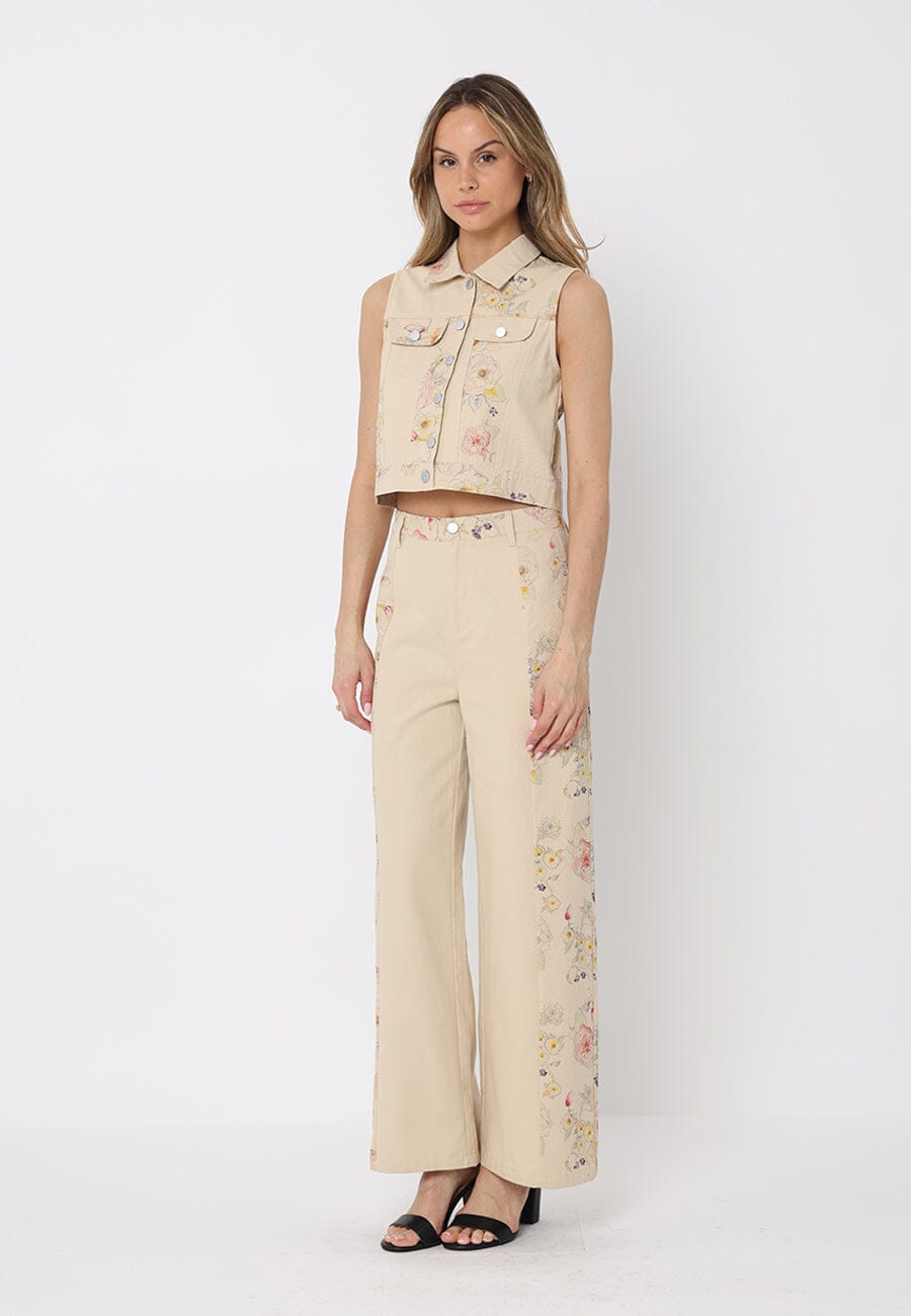Floral Wide-Leg Pants — additional view 3