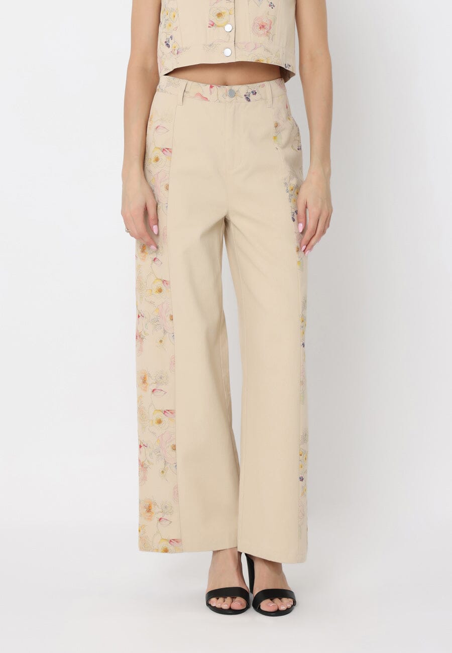 Floral Wide-Leg Pants